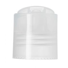 DISK TOP LID SMOOTH SKIRT  CLEAR (24-410)