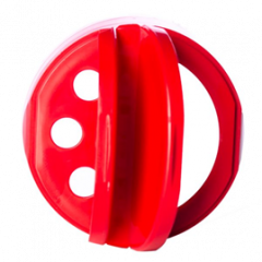 PLASTIC SPICE CAP 53-485 WITH  HEAT SEAL 3-HOLE FLIP TOP RED