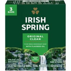 IRISH SPRING BAR SOAP 3.75oz CLEAN FRESH SCENT 3/PK