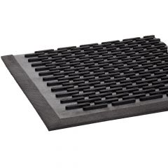 #145 CROWN TREAD SCRAPER MAT 4'x6' SMOOTH BACK BLACK