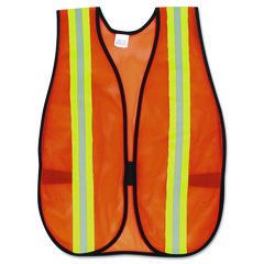 ORANGE SAFETY VEST 2" RELECTIVE STRIPS