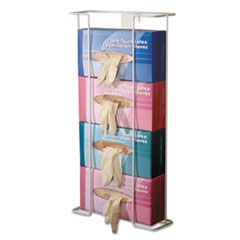 WIRE WALL-MOUNT GLOVE BOX  HOLDER 4-BOX HORIZONTAL 