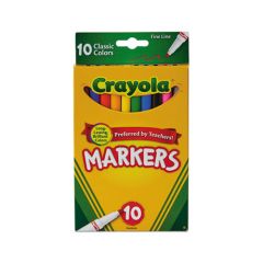 NON WASHABLE MARKERS FINE BULLET TIP ASSORTED 10/PK