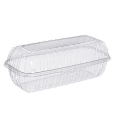HINGED HOAGIE CONTAINER 9-7/8 x5x3.5 CLEAR 200/CS