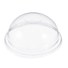 DOME LID WITH NO HOLE  (3.5-20OZ) CLEAR 10/100