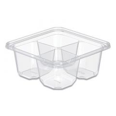 TAMPER GUARD SNACK BOX  4-COMPARTMENT 6.3x6.3 300/cs