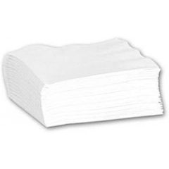 DINNER NAPKIN LINEN LIKE FLAT PACK 16x16 WHITE 1M/C