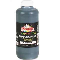 TEMPERA PAINT BLACK PRANG 16  OZ DISPENSER-CAP BOTTLE