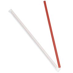 GIANT STRAW WRAP 10.25" RED 1200/CS