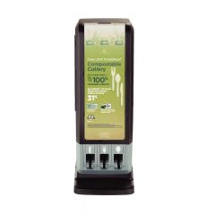 SMARTSTOCK TRI-TOWER CUTLERY  DISPENSER SERIES-T BLACK