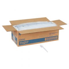 SPOON HEAVY WEIGHT POLYSTYRENE DENSE PK 6" WHITE