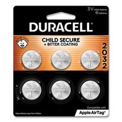 DURACELL LITHIUM COIN BATTERY  WITH BITTERANT 2032 6/PK
