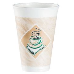 FOAM CUP 16oz CAFE (16 SERIES LID) THERMOGLAZE 1000/CS