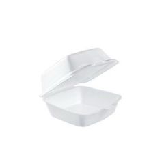 SANDWICH CONTAINER MEDIUM FOAM  WHITE 5.1X5.4X2.9" 500/CS