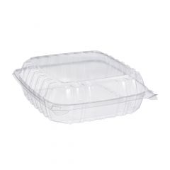 HINGED CONTAINER 1 COMPARTMENT 9x9x3 CLEAR 200/C