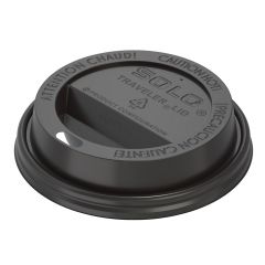 TRAVEL LID 8oz BLACK 10/100 