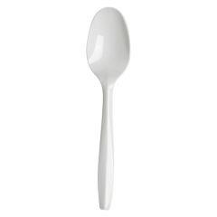 SPOON MEDIUM WEIGHT POLYPROPOLENE 5.75" WHITE