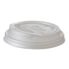 COMPOSTABLE HOT CUP LID 8oz  TRANSLUCENT 800/CS