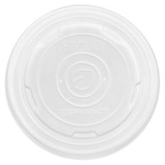 SOUP CUP LID FLAT 12-32oz TRANSLUCENT 500/CS
