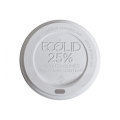 RECYCLED HOT CUP LID 10-20oz  WHITE 10/100