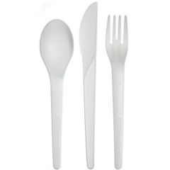 COMPOSTABLE WRAPPED CUTLERY KIT 6" 250/CS