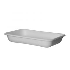 PULP TRAY 12OZ 7X4X1 WHITE 400/CS