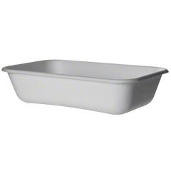 COMPOSTABLE FOOD CONTAINER RECT 32oz WHITE 400/CS