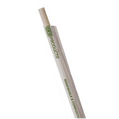 COMPOSTABLE STRAW 10.25  NATURAL WHITE 1250/CS