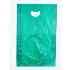 MERCHANDISE BAG + HANDLE 12x3x18 DARK GREEN 500/CS