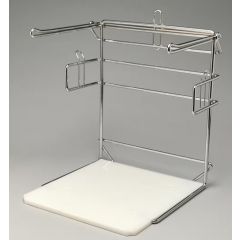 METAL T-SHIRT BAG RACK WITH PLASTIC BASE