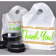 WAVE TOP TAKEOUT BAG 21X18X10  1.5MIL "THANK-YOU" PRINT 