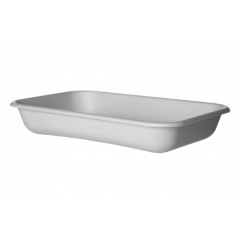 RECTANGULAR WORLDVIEW 24OZ  TRAY 8.4X5.5X1.4 WHITE 400/CS