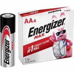 MAX AA ALKALINE BATTERIES 1.5V 4PK/ BX