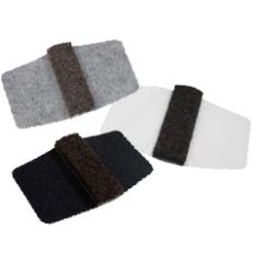 WRAP AROUND FLOOR SAVERS 1 7/8  X 2 3/8 GREY 100/CS