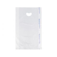 MERCHANDISE BAG + HANDLE 13x3x21 .7MIL WHITE 500/CS