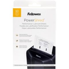 POWERSHRED PERFORMANCE+ LUBRICANT SHEETS 8.5X6 10/PK