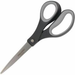 TITANIUM SOFT GRIP SCISSORS GRAY 2/PK
