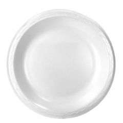 FOAM PLATE 9" WHITE 4/125 