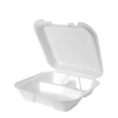 SNAP-IT HINGED CONTAINER LARGE 3 COMPARTMENT 9x9x3