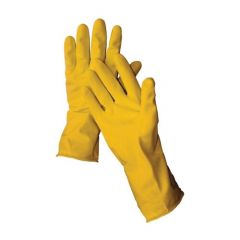 LATEX GLOVE LINED 16MIL LARGE YELLOW 10/12