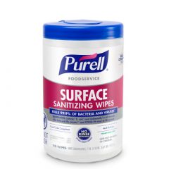 PURELL FOODSERVICE SURFACE  SANITIZING WIPES 7X10 6/110