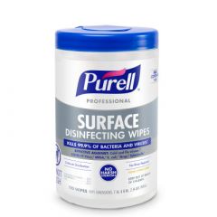 PURELL PROFESSIONAL SURFACE  DISINFECTING WIPES, 7x8, 