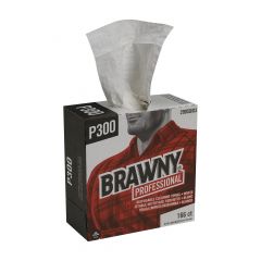 BRAWNY P200 DISPOSABLE TOWEL  WHITE 5/166ct