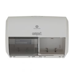 COMPACT II TISSUE DISPENSER SIDE-BY-SIDE WHITE