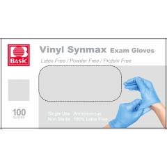 SYNTHETIC EXAM GLOVE 4MIL  POWDER FREE SMALL BLUE 10/100