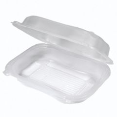 CLOVER HINGED PP ALL PURPOSE  CONTAINER LARGE CLEAR
