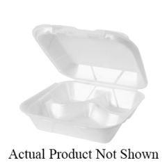 SNAP-IT HINGED CONTAINER MEDIUM 3 COMPARTMENT 8x8x3