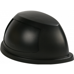 HALF ROUND CONTAINER LID 21 GALLON BLACK 4/CS