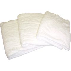 HEAVY WEIGHT 25X50 TURKISH  TOWEL WHITE CLOTH 10/CS