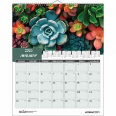 2026 MONTHLY WALL CALENDAR 11x14 SUCCULENT/CACTI